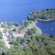 Hotel Skanderborghus og de omkringliggende søer og grønne natur