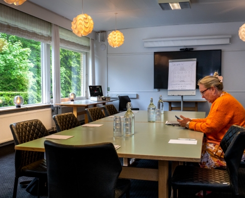 Deltager i konference på Hotel Skanderborghus